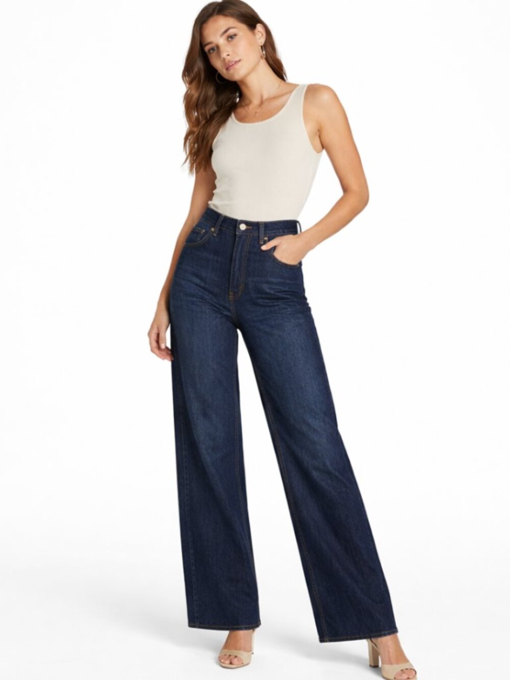 Citizens Of Humanity Dark Indigo Wide Leg Jeans